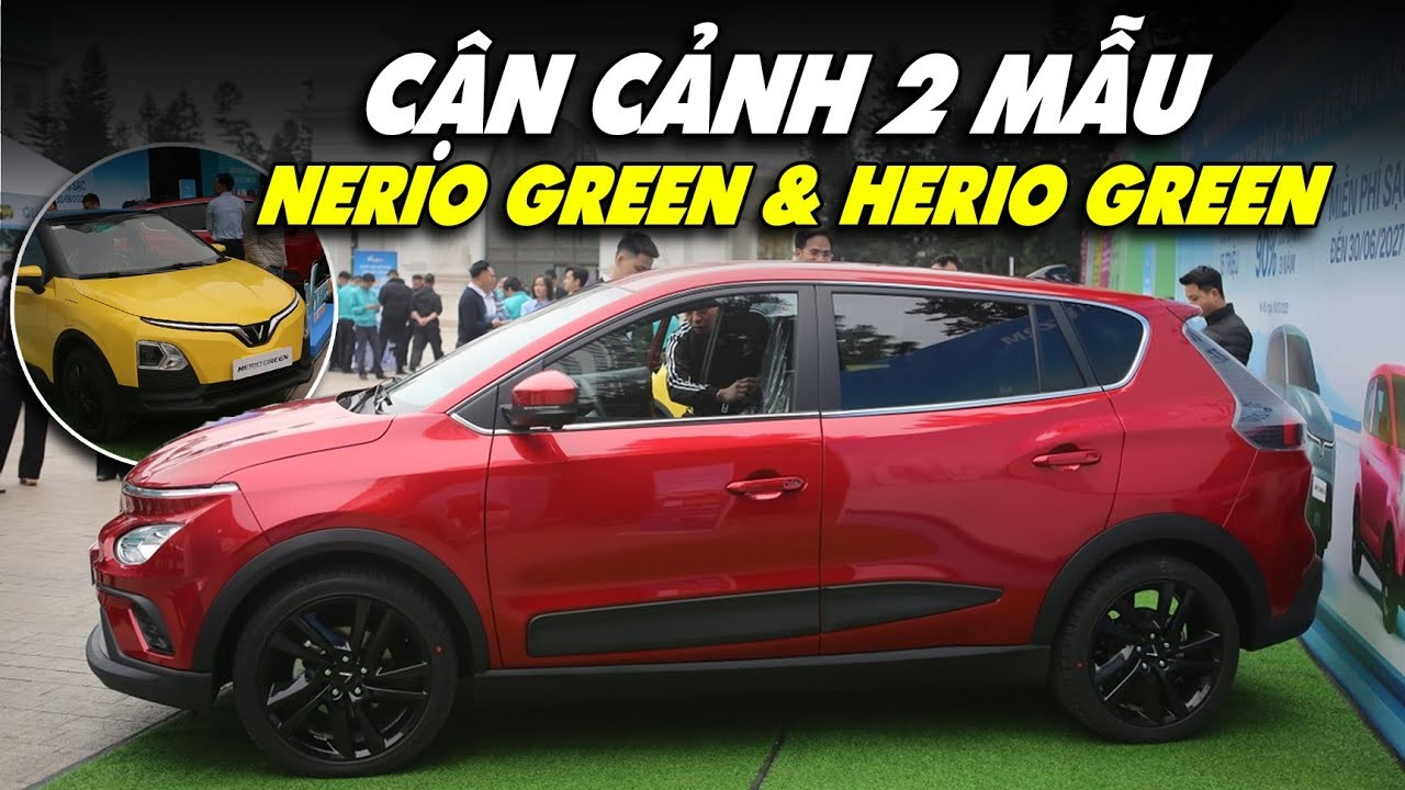 Cận Cảnh Vinfast Herio Green và Nerio Green Taxi Điện GSM