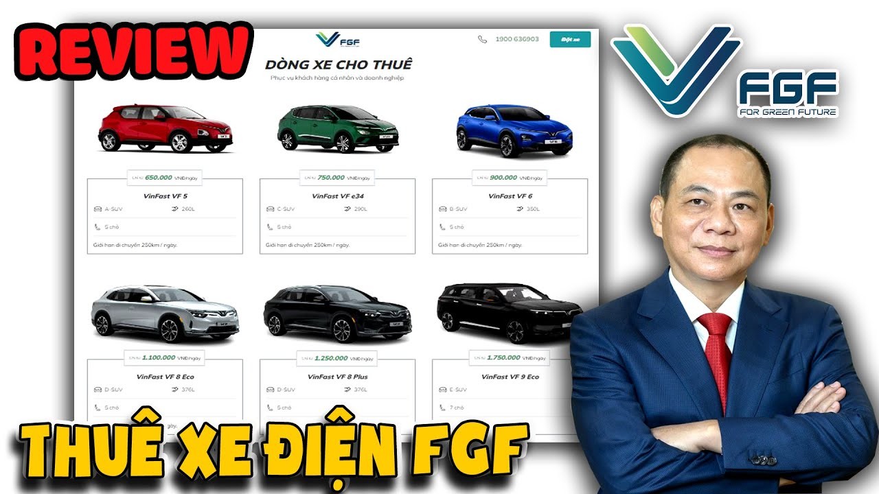 FGF: Dịch Vụ Cho Thuê Xe Điện VinFast Mới - Review Chi Tiết