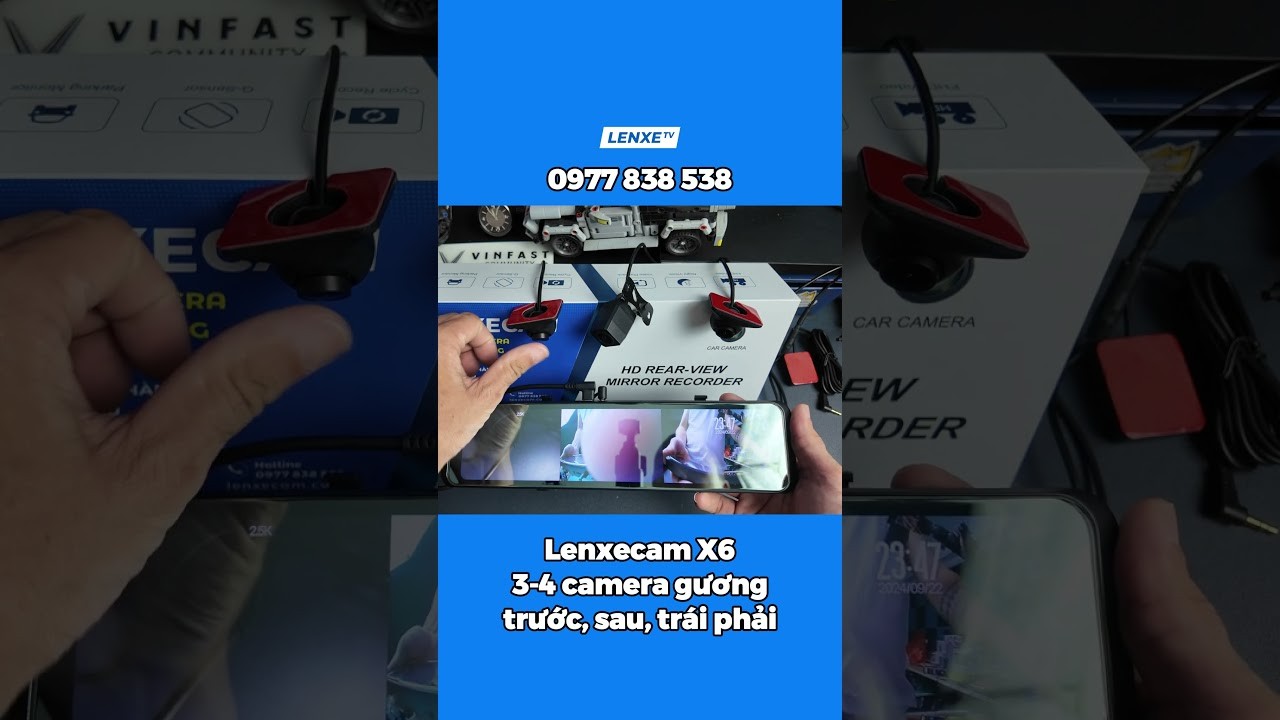 Lenxecam X6: Camera Hành Trình Gương Toàn Diện Cho VinFast VF3, VF5