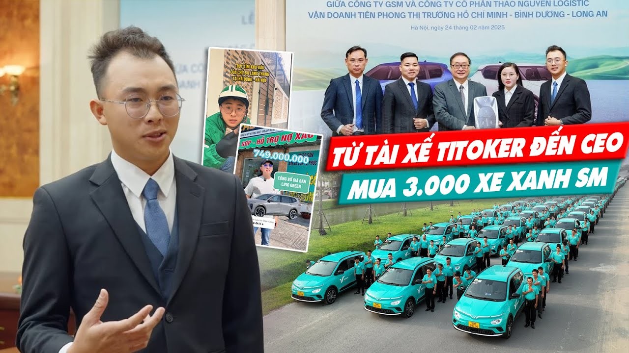 Tiktoker "Chú Ba Lang Thang" Mua 3000 Xe VinFast Khởi Động Taxi Điện Thảo Nguyên Xanh