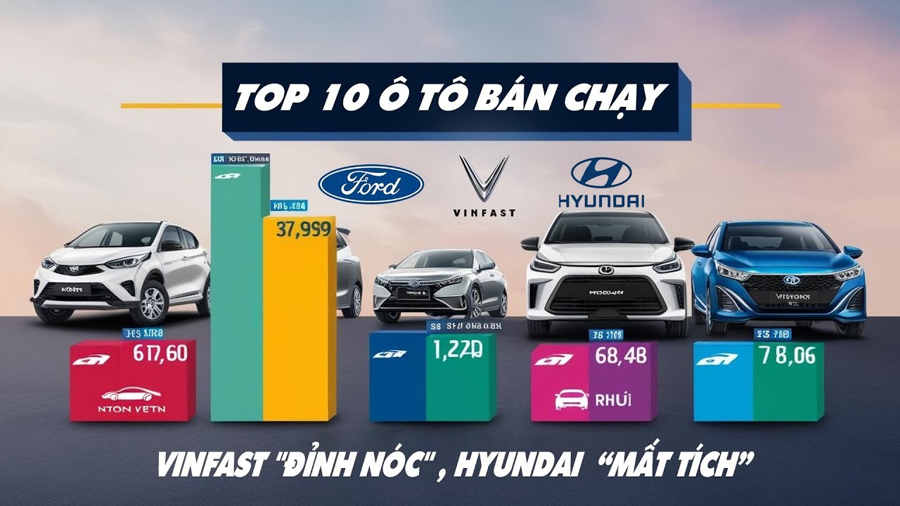 Top 10 Ô Tô Bán Chạy Nhất Tháng 2/2025: VinFast Dẫn Đầu Thị Trường