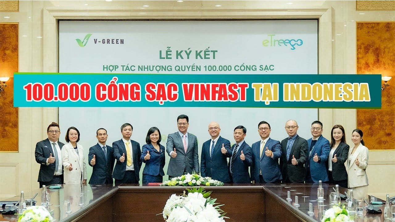 VinFast Mở Rộng Hạ Tầng Sạc: V-Green & eTreego Triển Khai 100.000 Cổng Sạc Đông Nam Á
