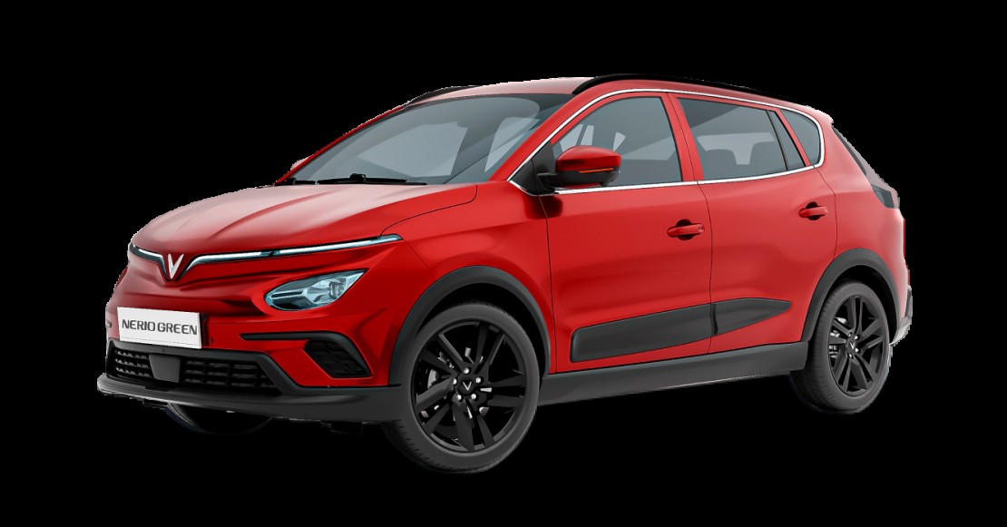 VinFast Nerio Green màu đỏ nổi bật với thiết kế ngoại thất SUV hiện đại và các đường nét đặc trưng của VinFast