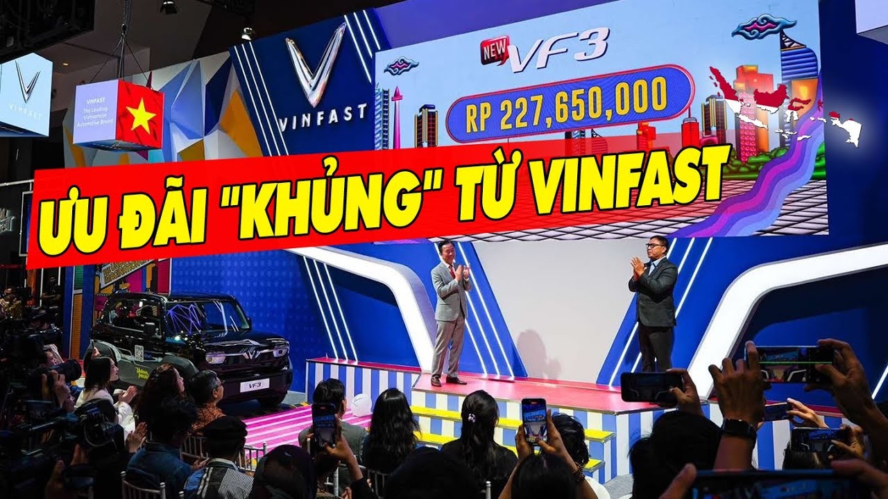 VinFast Ra Mắt VF 3 Và Công Bố Ưu Đãi Sạc Miễn Phí Tại Indonesia