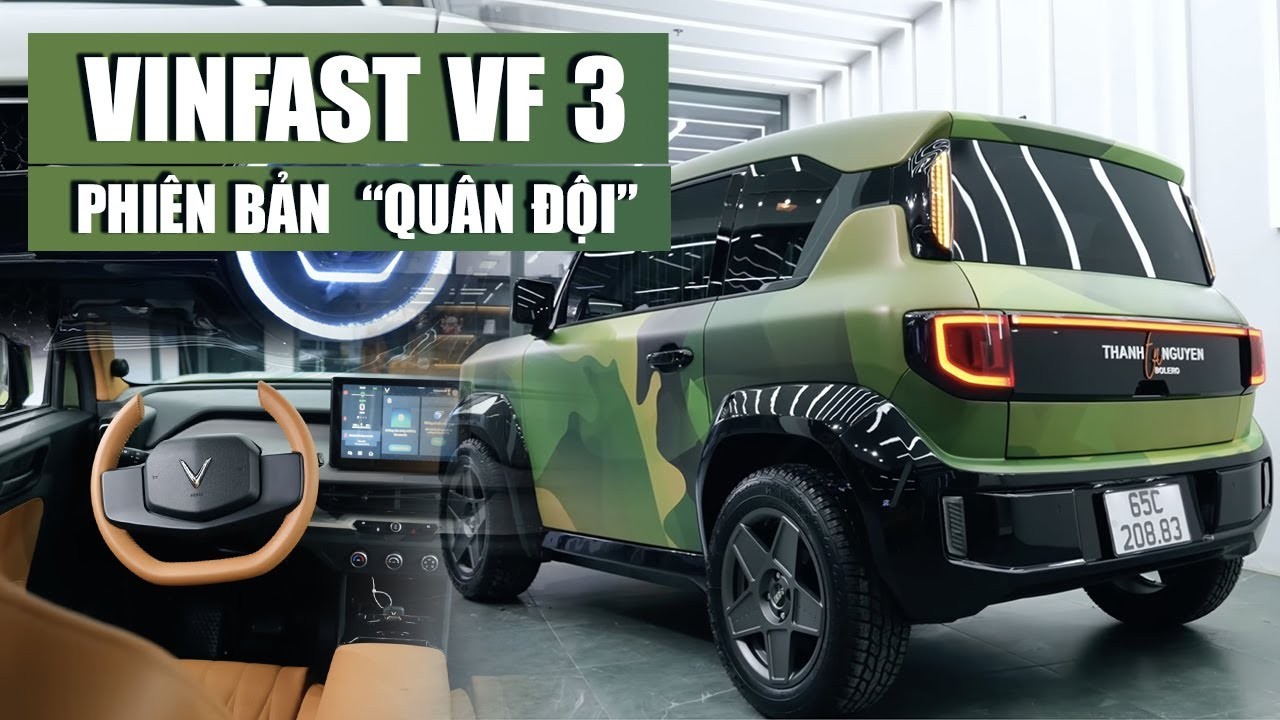 VinFast VF 3 Độ Phong Cách Quân Đội: Ngoại Hình Hầm Hố, Mâm Độc Bản Giống G63